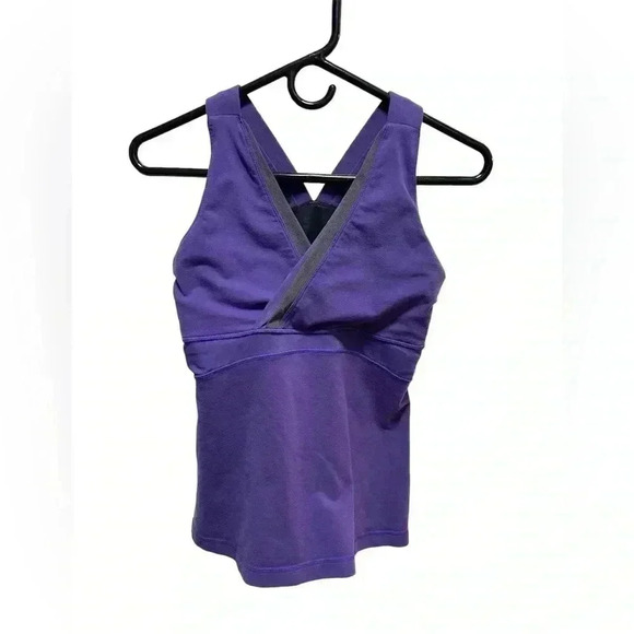 lululemon athletica Tops - LULULEMON VNECK PURPLE RACERBACK TANK TOP